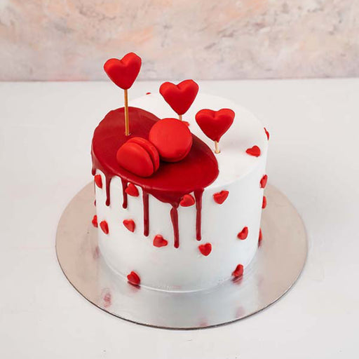 White and Red Cake