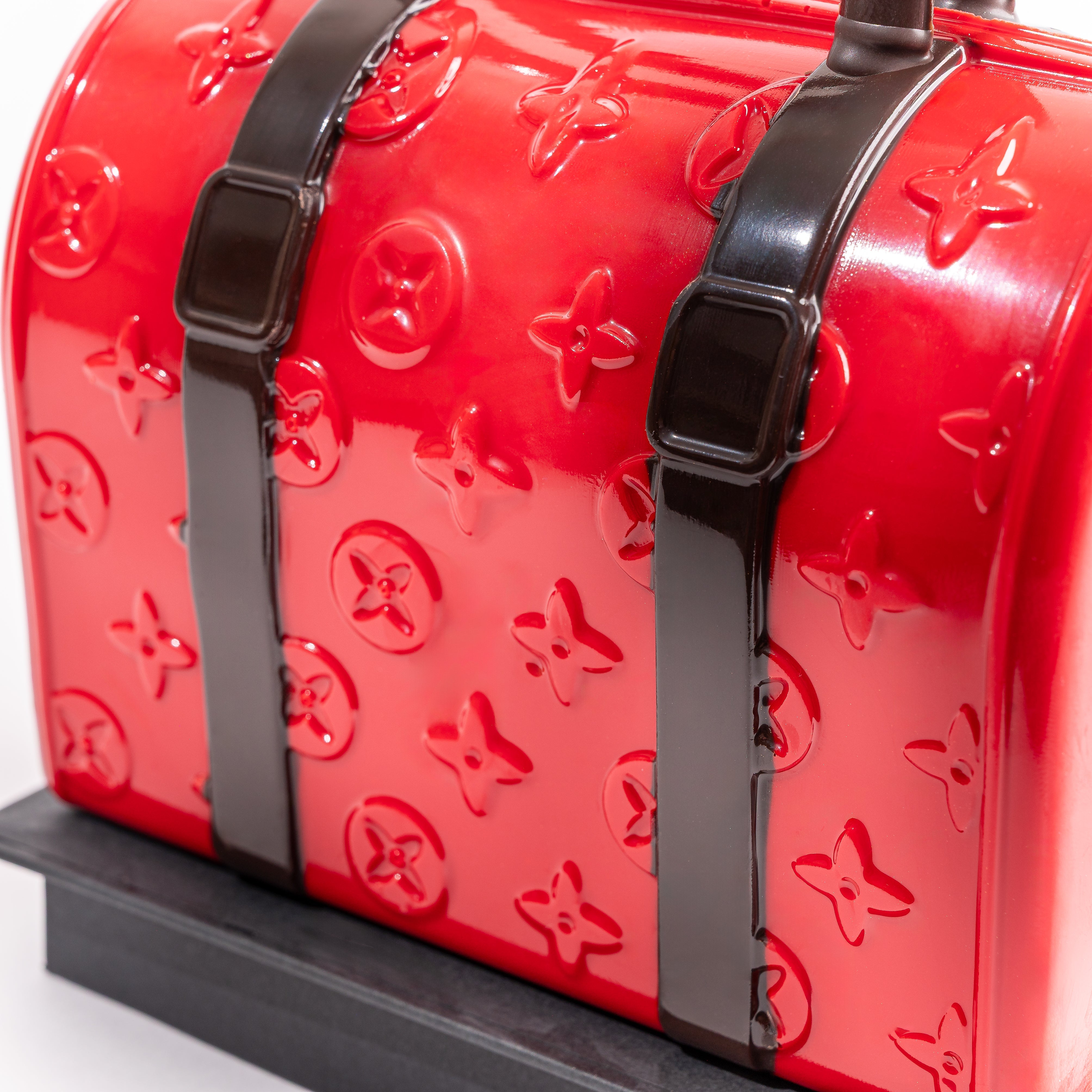 High-Gloss Designer Handbag Chocolate