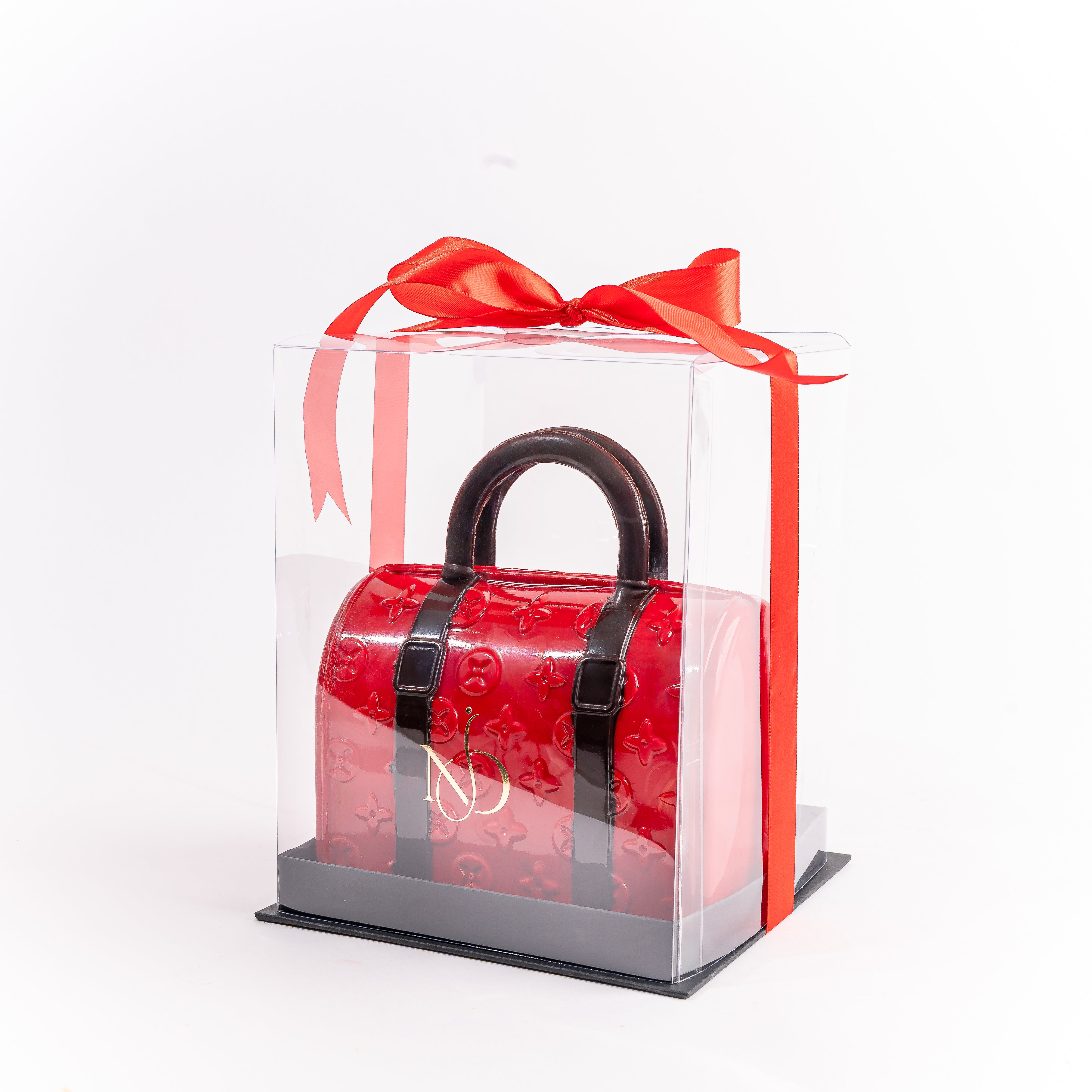 High-Gloss Designer Handbag Chocolate