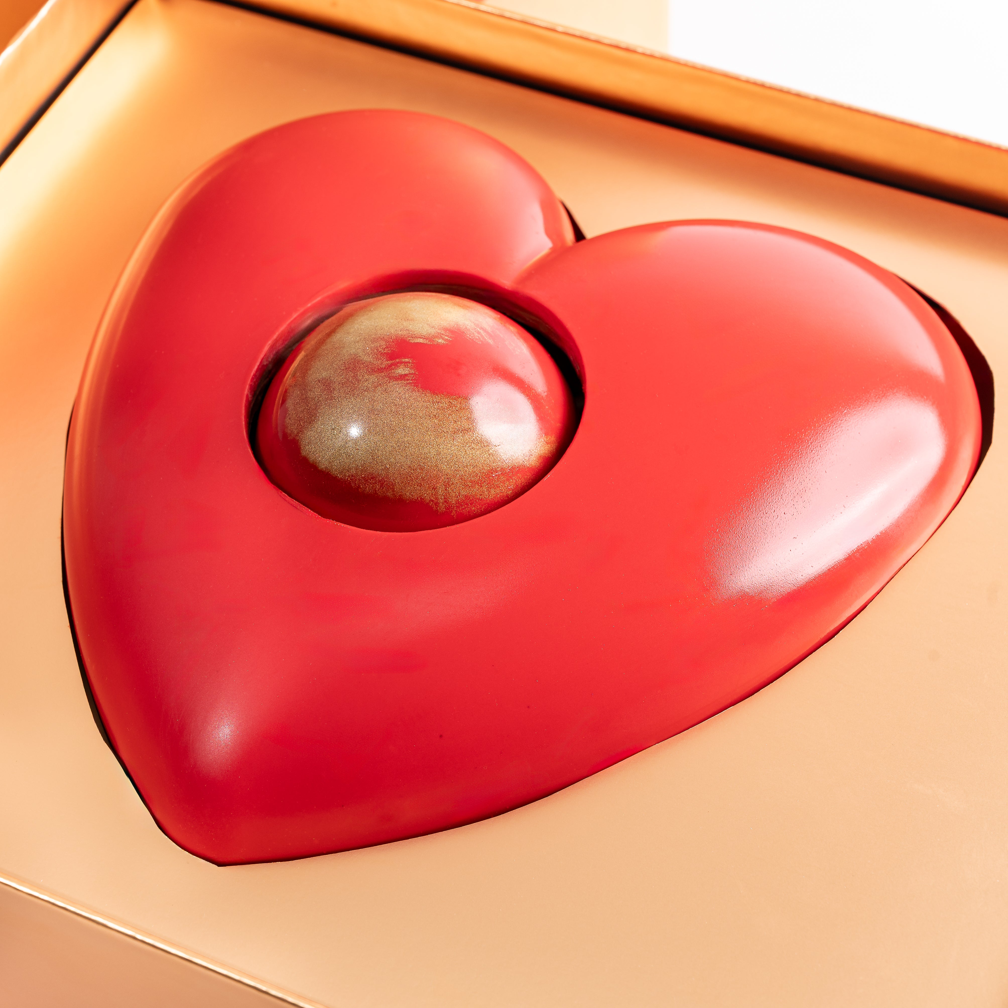Chocolate Heart with Hot Chocolate Bomb