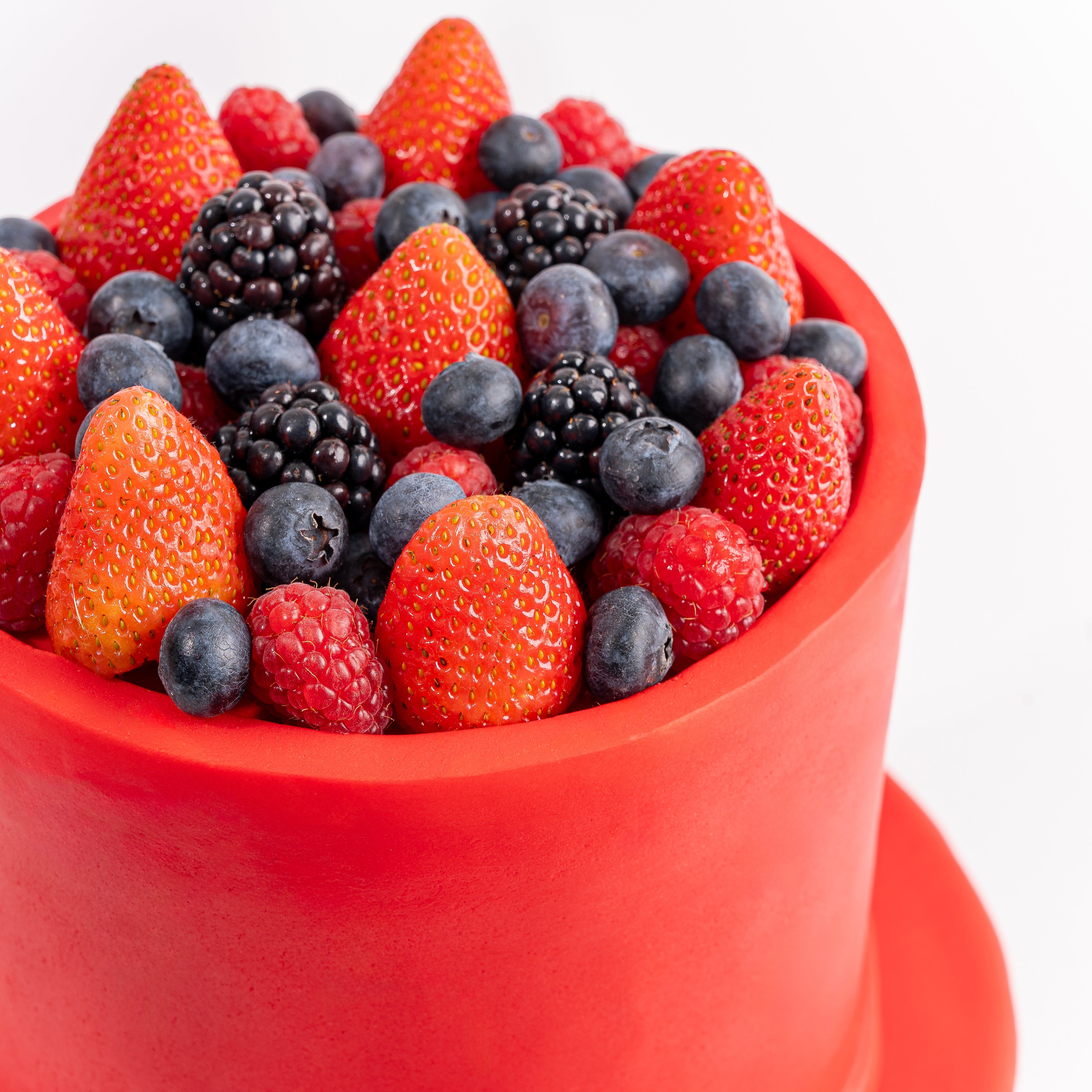 Fresh Summer Berries & Signature Red Fondant