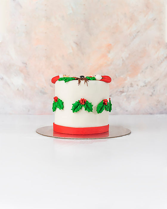 Santa and Reindeer Christmas Cake