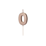 Birthday Candle Number - Rose Gold, 4.5cm