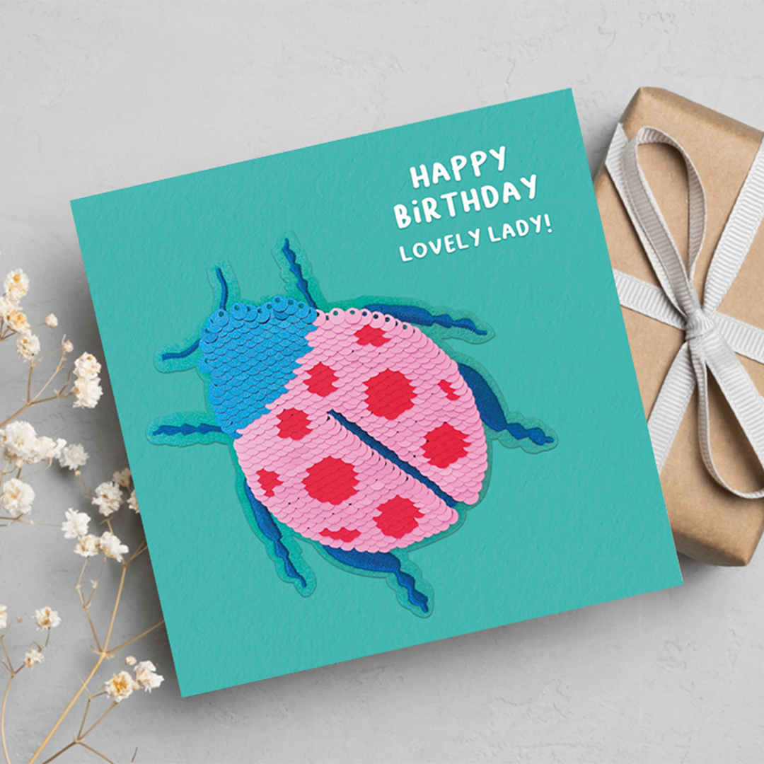 Ladybug, Birthday Greeting Card, Redback