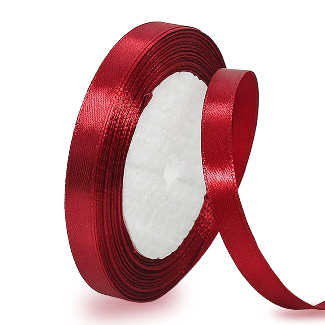 Maroon Satin Ribbon - 25 Yards Length – Sharethelove.ae