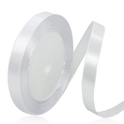 12mm Satin Ribbon - 25 Yards Length - White