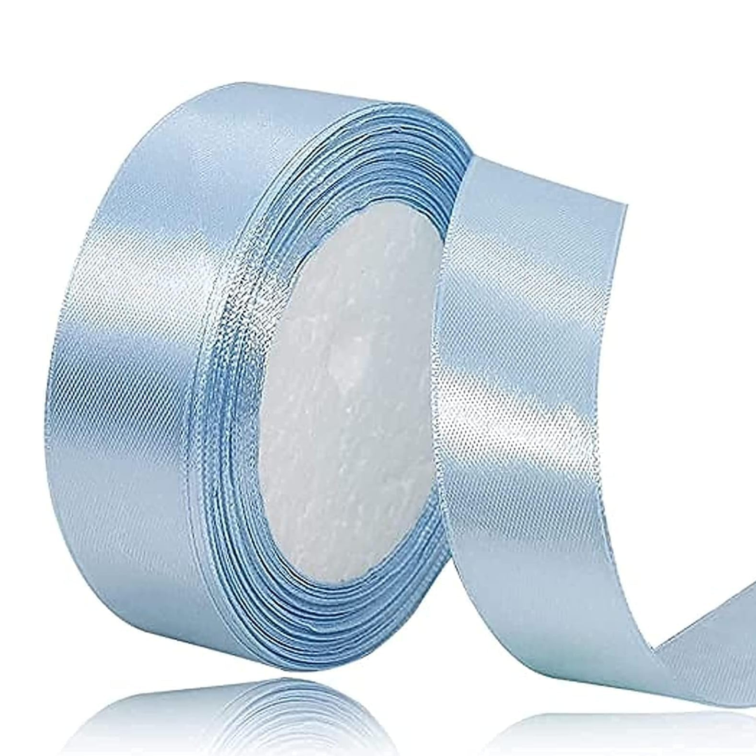 Light Blue Satin Ribbon - 25 Yards Length
