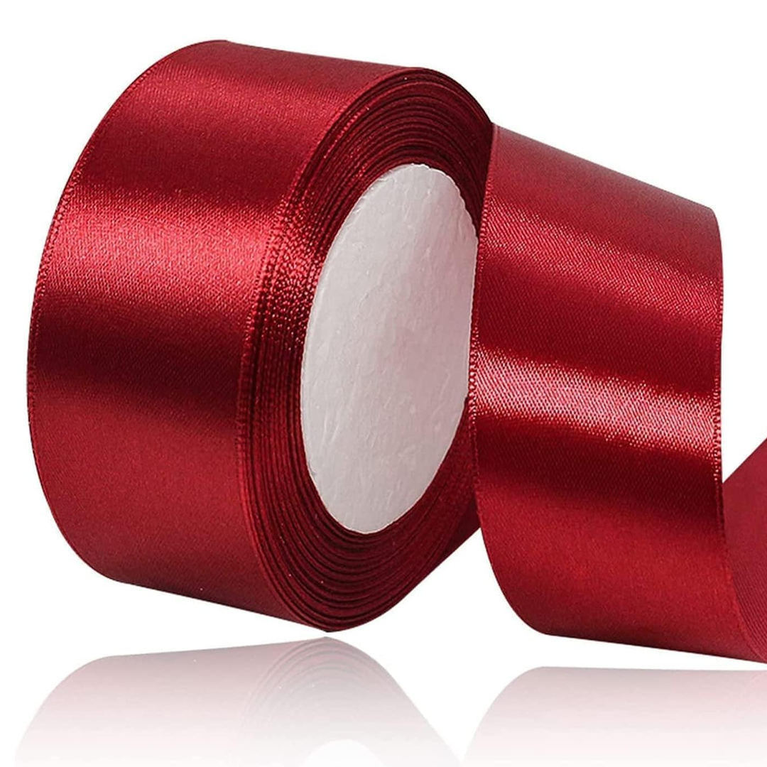 Maroon Satin Ribbon - 25 Yards Length