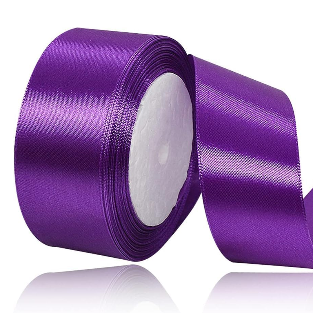 Purple Satin Ribbon - 25 Yards Length