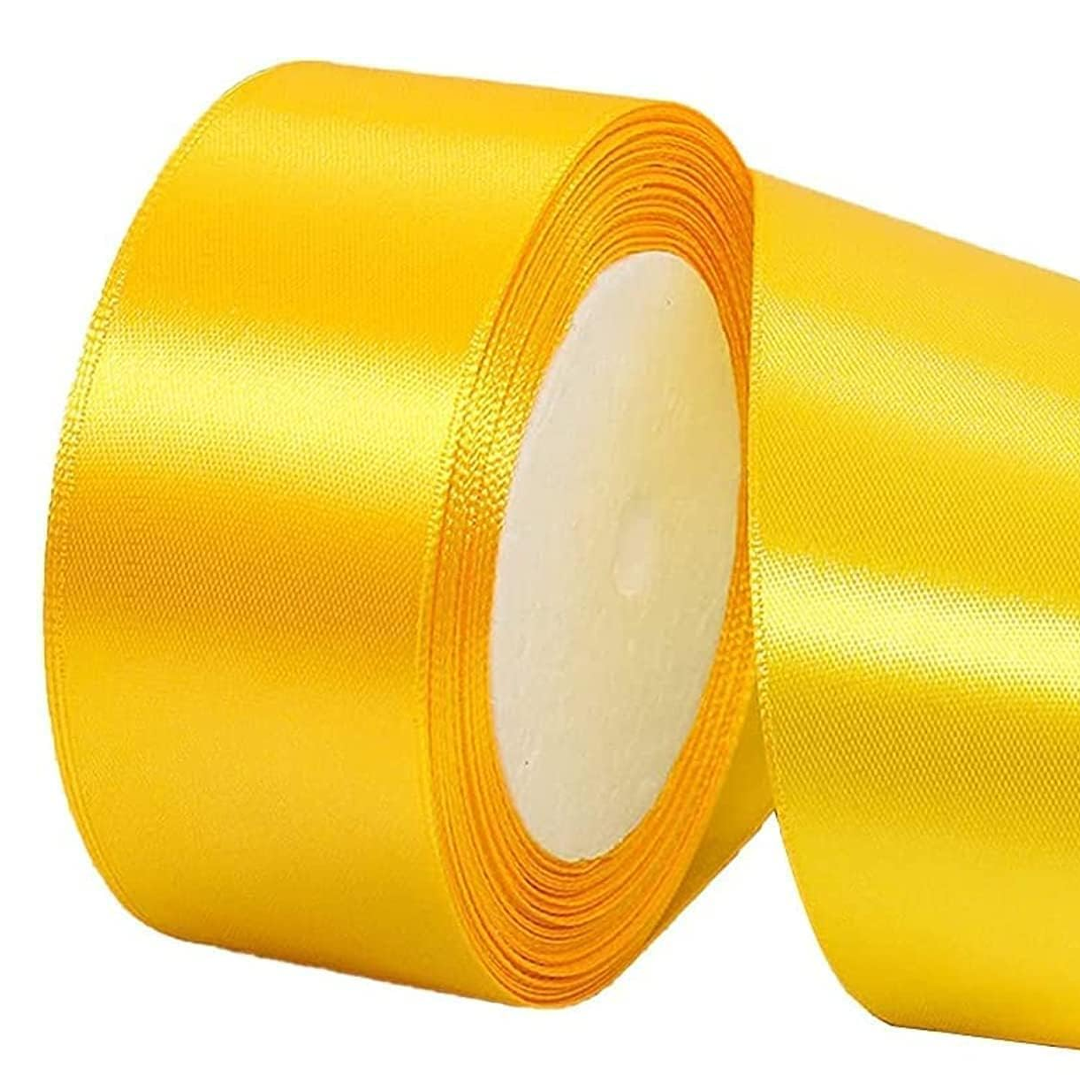 Yellow Satin Ribbon - 25 Yards Length