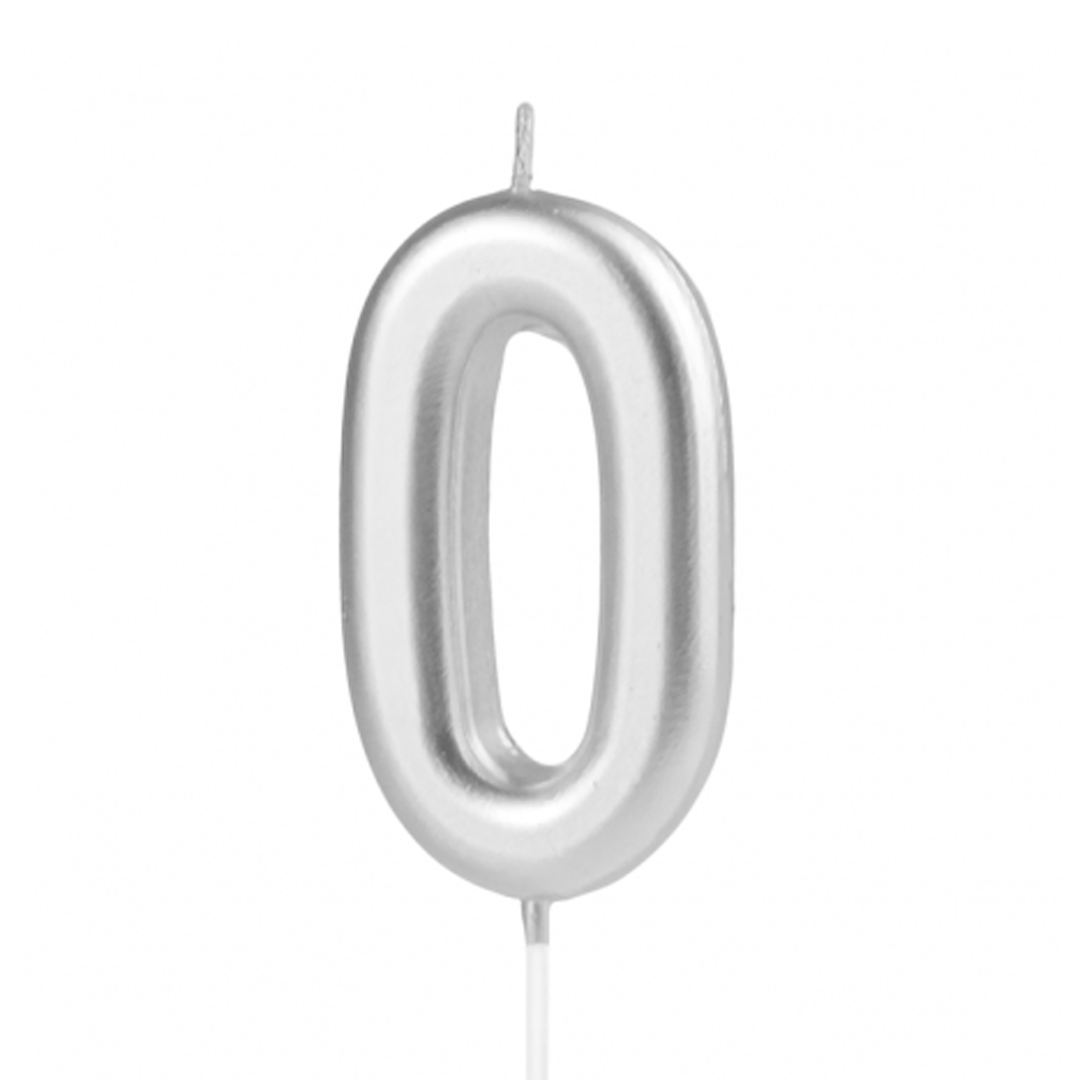 Number Candle - Silver
