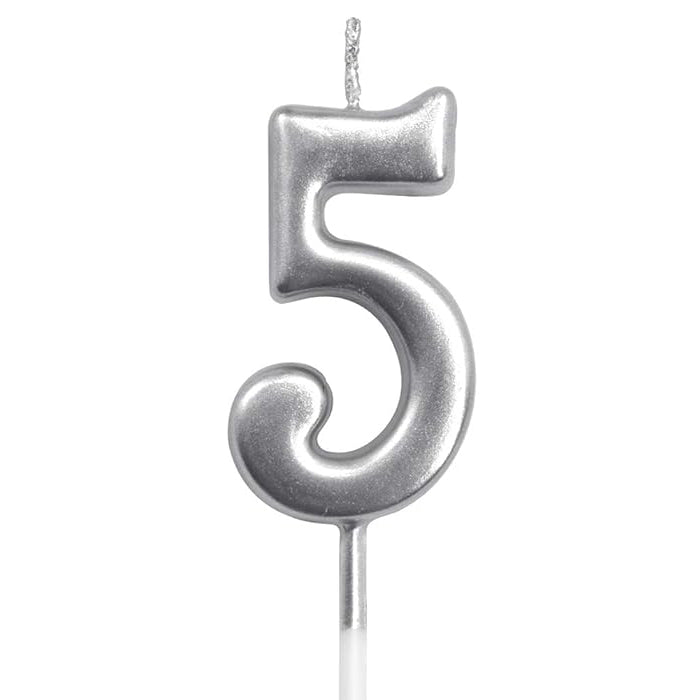 Number Candle - Silver