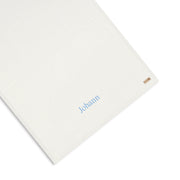 Personalised Baby Cotton Knitted Blanket - White