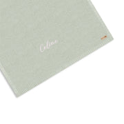Personalised Baby Cotton Knitted Blanket - Green