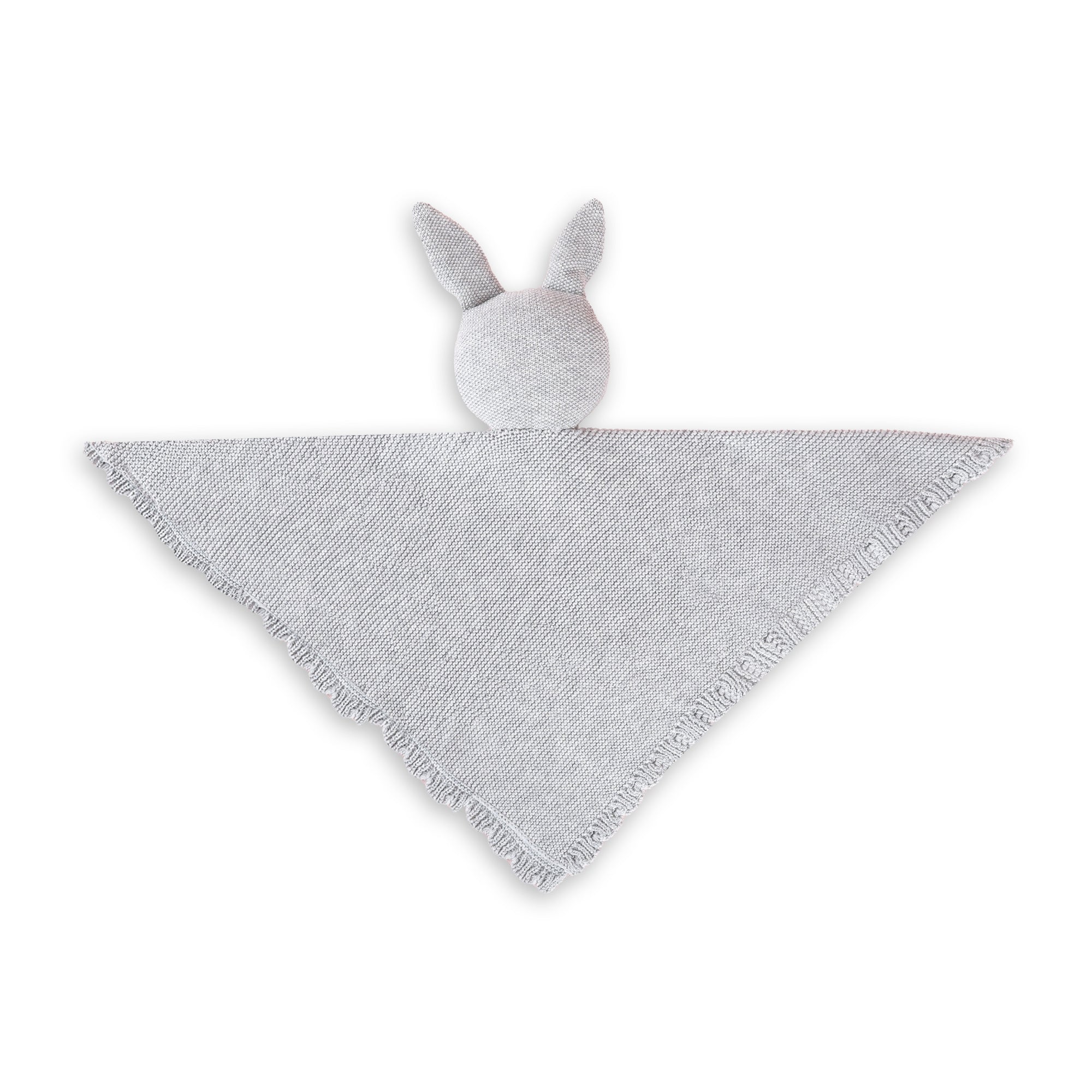 Personalised Baby Knitted Lovey Blanket - Grey