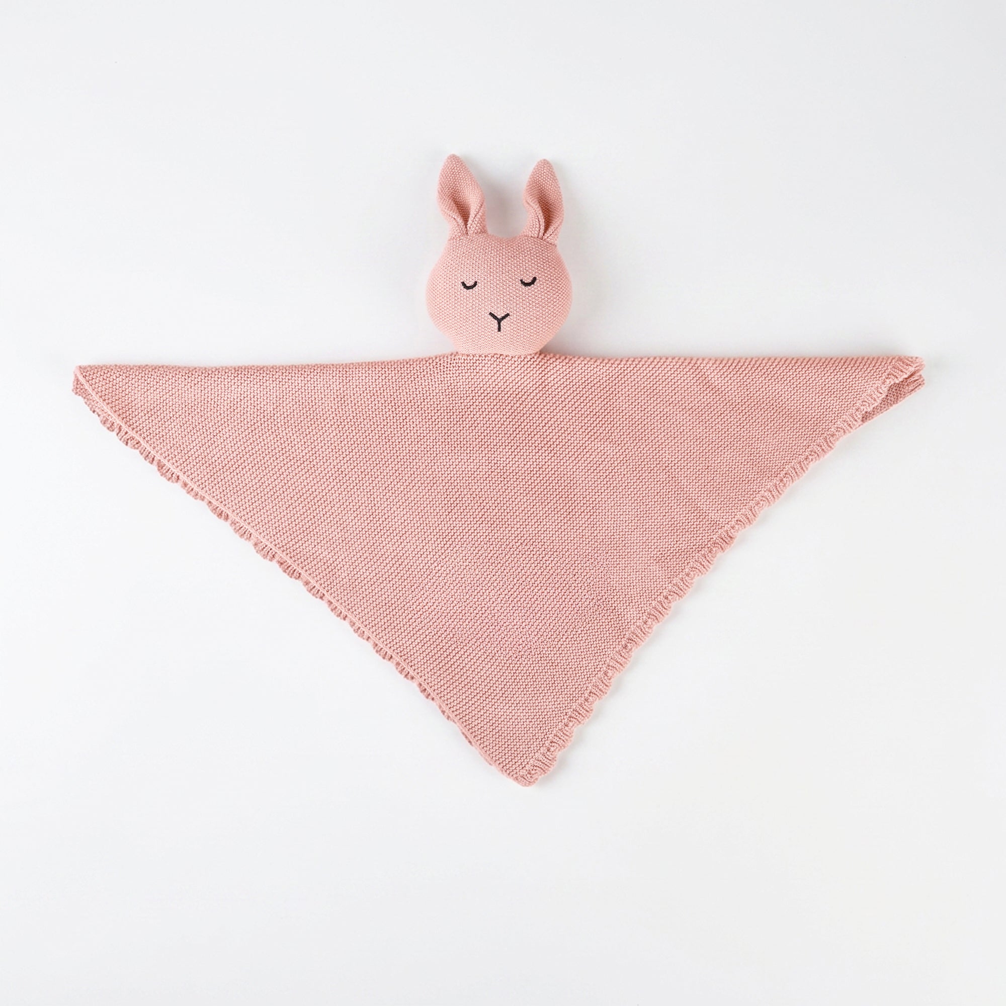 Personalised Baby Knitted Lovey Blanket - Pink