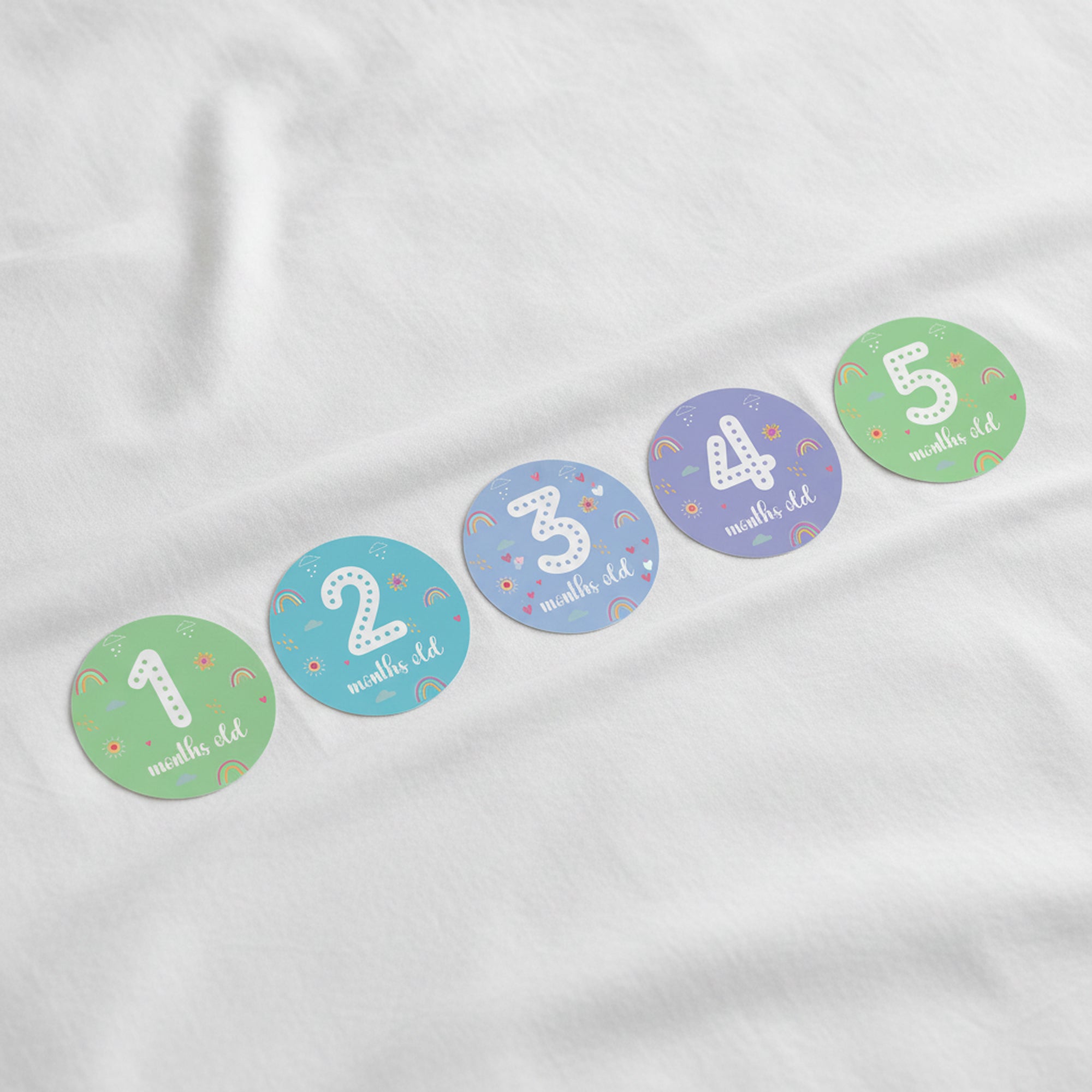 Baby Milestone Discs - Rainbow Dreams - Blue