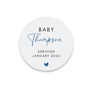 Baby Arriving Soon Baby Announcement Plaque - Blue