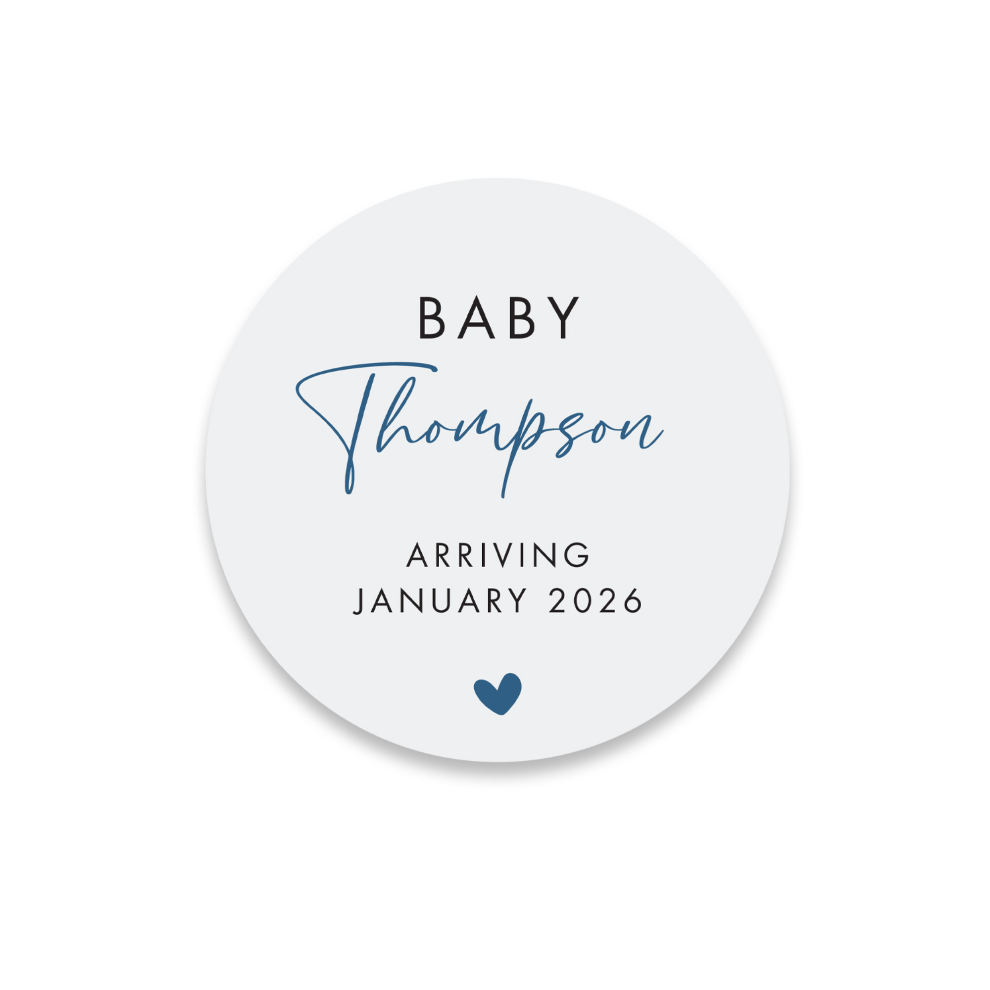 Baby Arriving Soon Baby Announcement Plaque - Blue