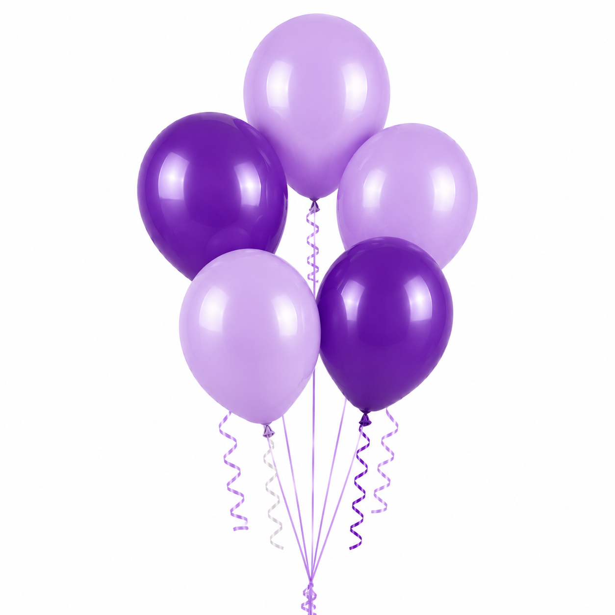 Purple & Lavender Balloon Bouquet Set, 5 Pieces