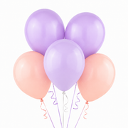 Lavender & Peach Balloon Bouquet, 5 Pcs
