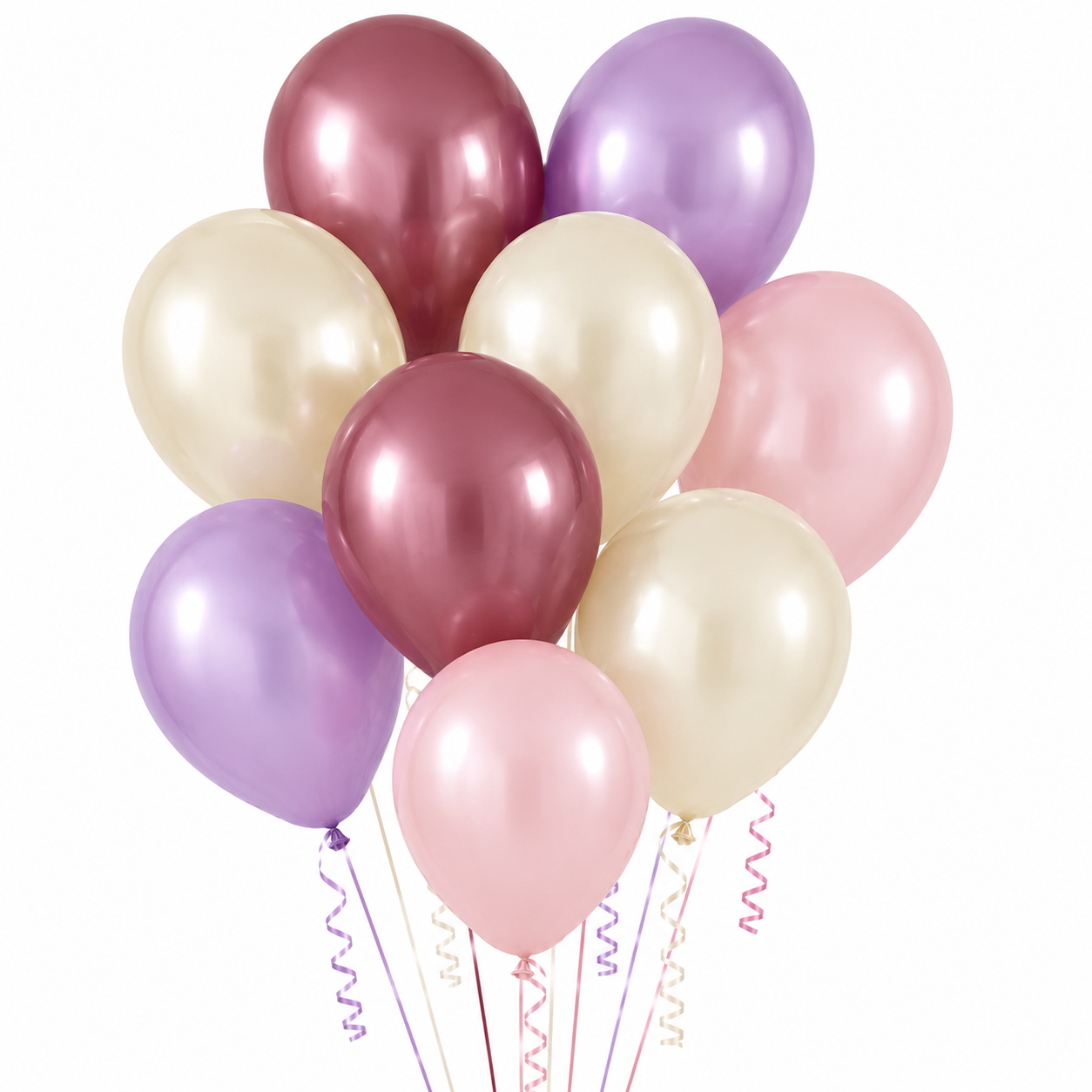 Vintage Pastel Balloon Bouquet, 9 Pcs