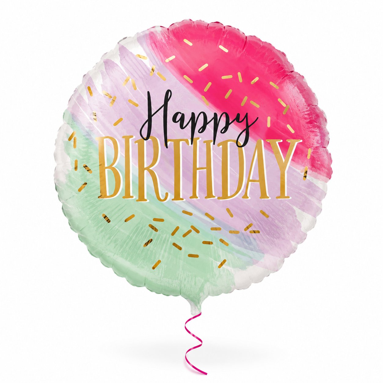 18" Water Color Birthday Foil Balloon
