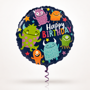 18" Happy Little Monsters Foil Birthday Balloon