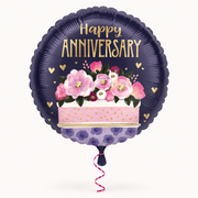 18" Happy Anniversary Cake Foil Balloon