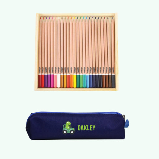 Personalised Pencil Case with Personalised Colours Pencil