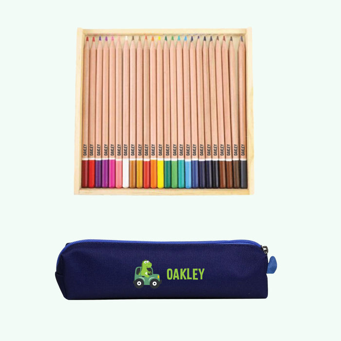 Personalised Pencil Case with Personalised Colours Pencil