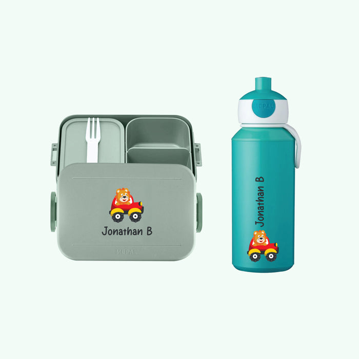 Small Bundle - Personalised Lunch Box with Personalised Water Bottle for Kids School