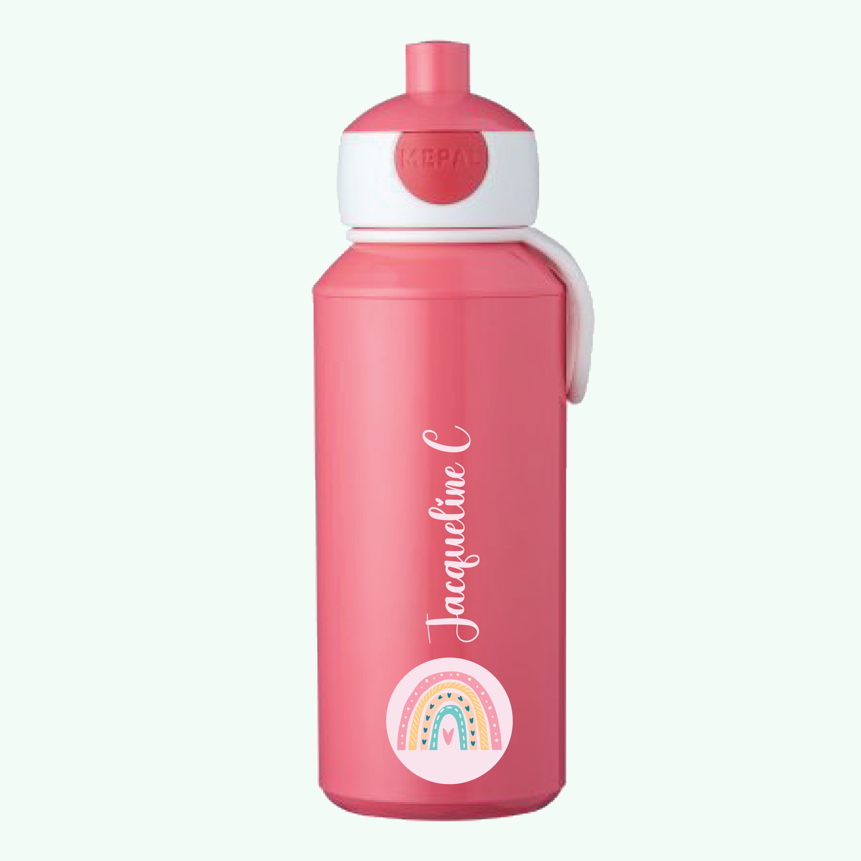 Drinking bottle pop-up Campus 400 ml   - Pink Colour Personalised Bottle