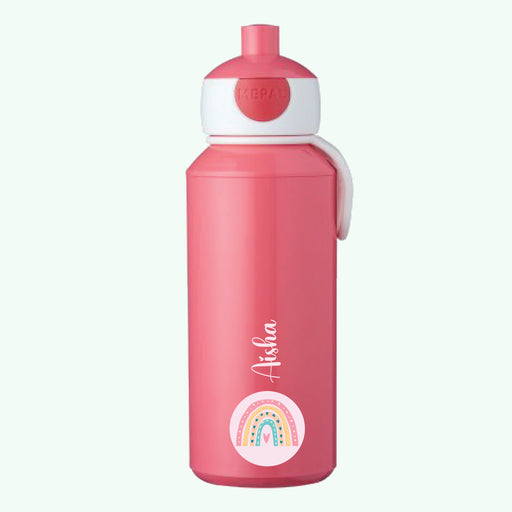 Drinking bottle pop-up Campus 400 ml   - Pink Colour Personalised Bottle