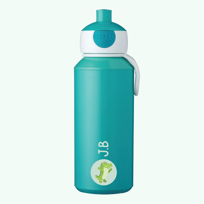 Personalised Drinking Bottle Pop-Up Campus 400 ml / 14 oz - Turquoise Colour