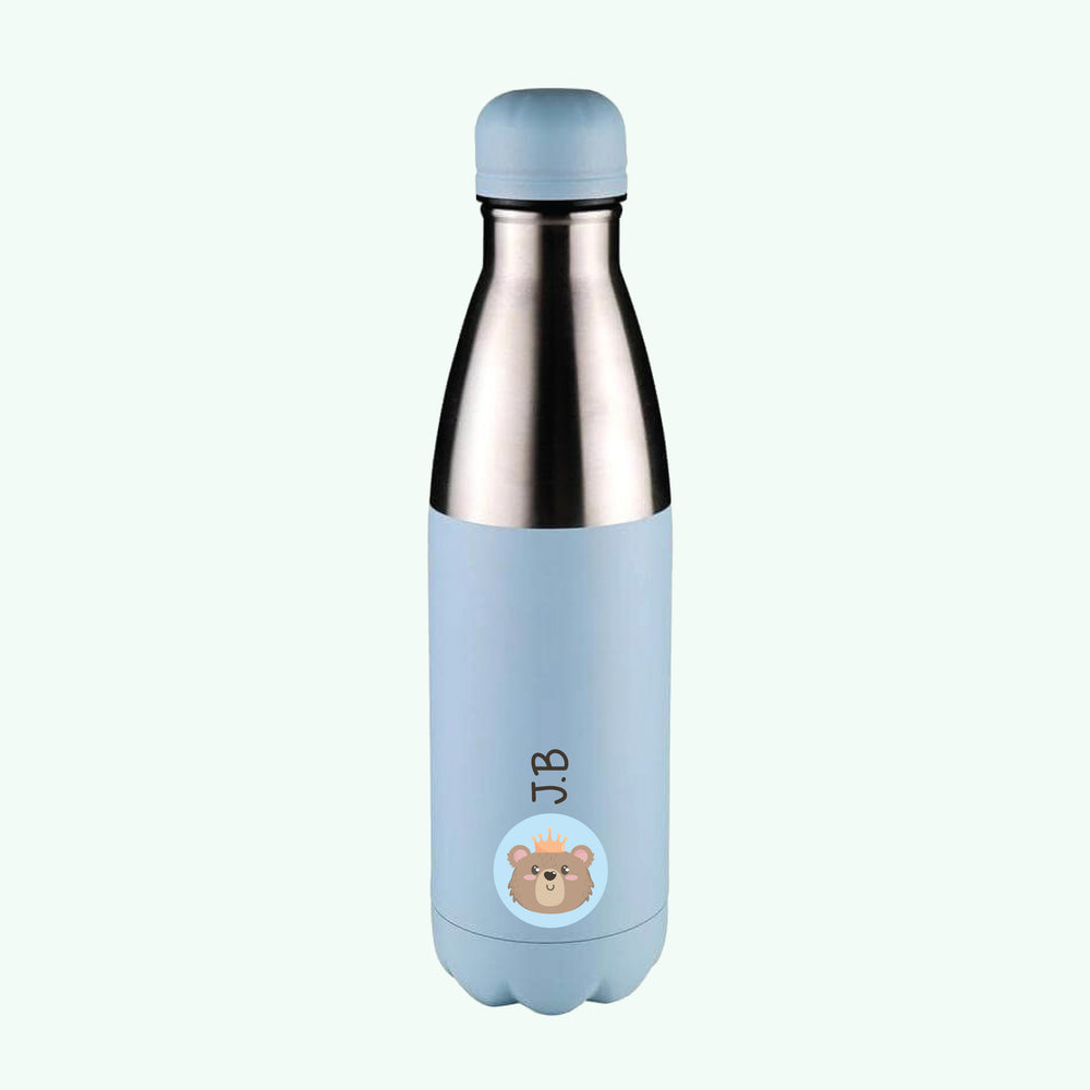 Personalised Bear Metal Insulated Drinks Bottle