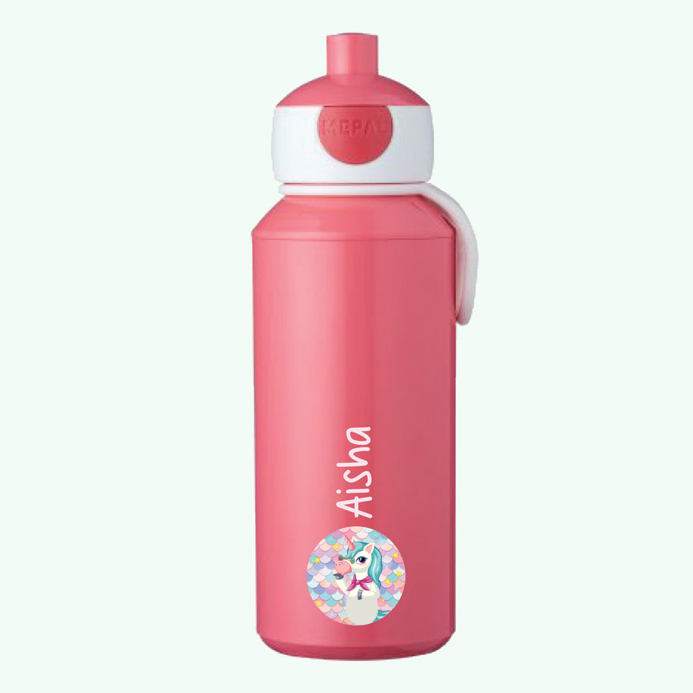 Personalised Mermaid Drinking Bottle 400ml For Kids