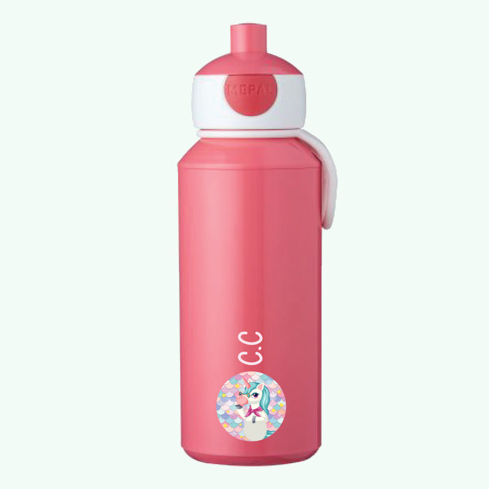 Personalised Mermaid Drinking Bottle 400ml For Kids