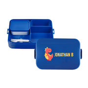 Large Bento Football Lunch box Take a Break - Vivid blue
