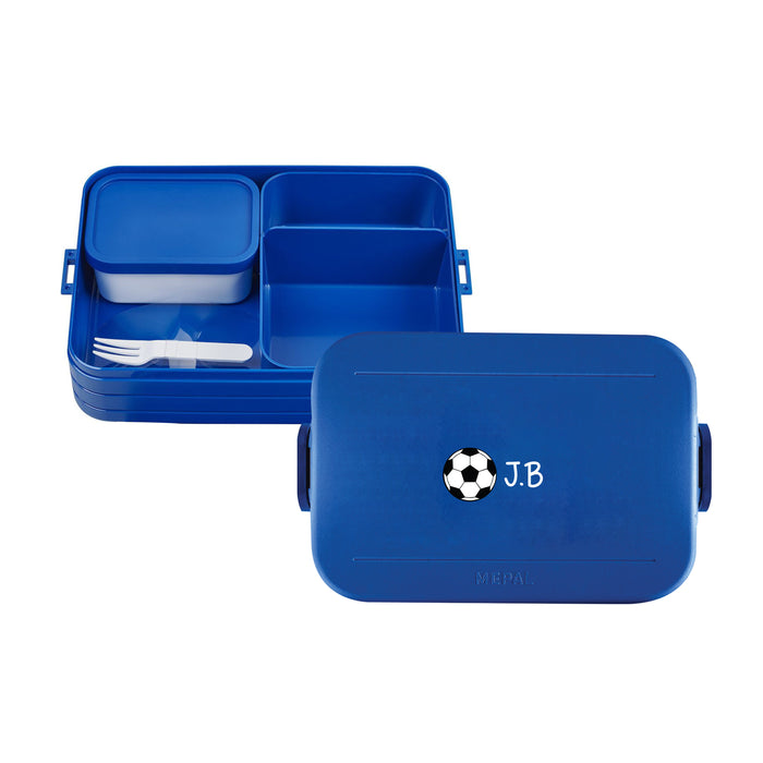 Large Bento Football Lunch box Take a Break - Vivid blue