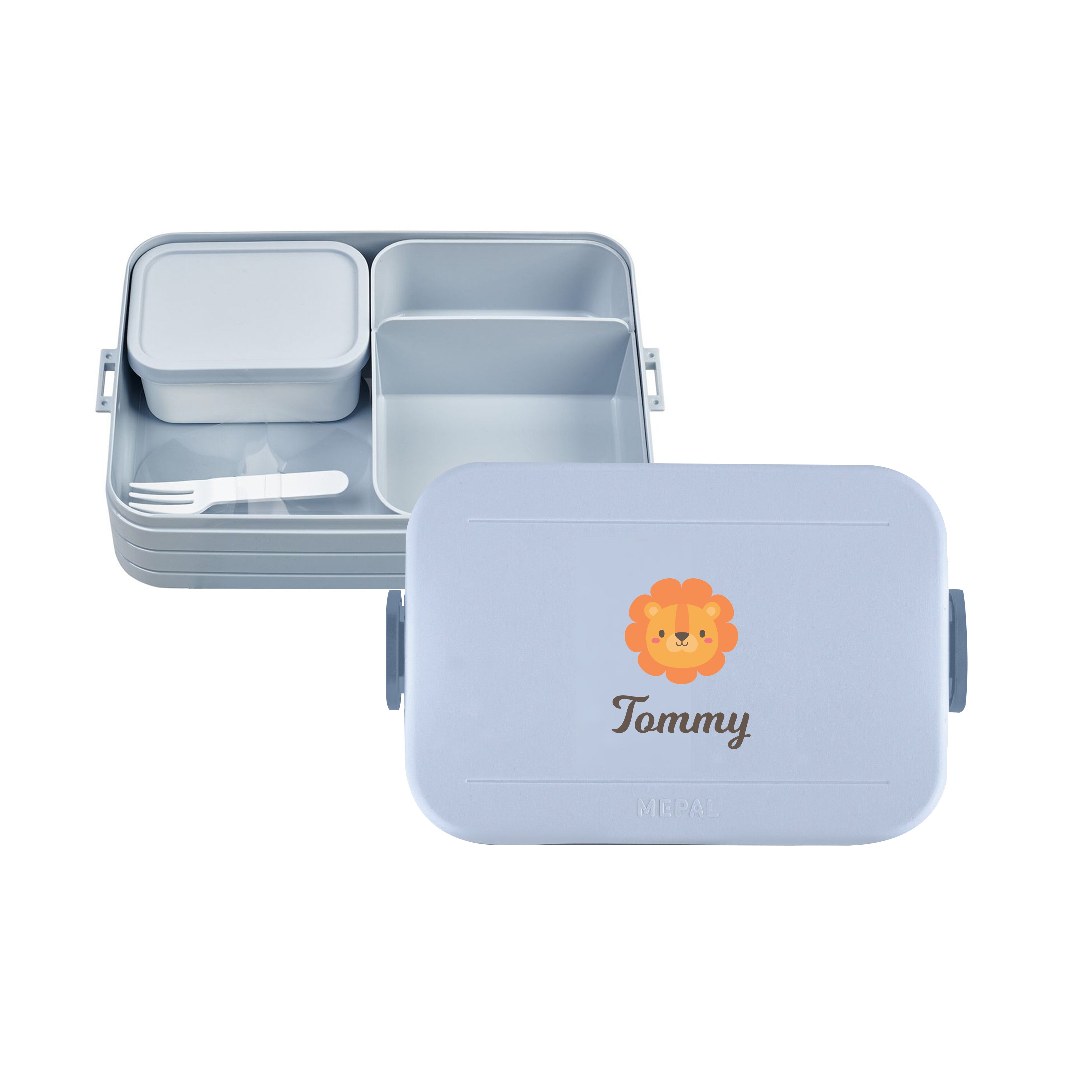 Large Bento Personalised Lunch box Take a Break - Nordic Blue