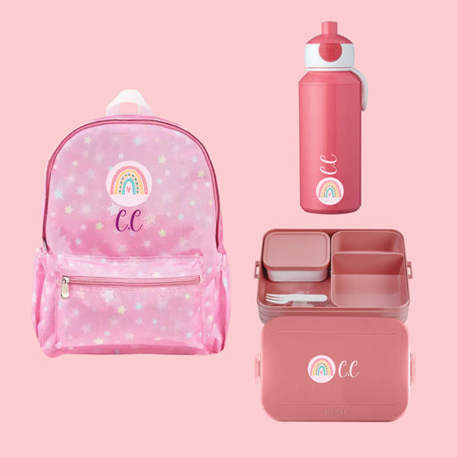 3-Pieces Backpack Set For Kids Included Water Bottle, Lunch Box and School Bag