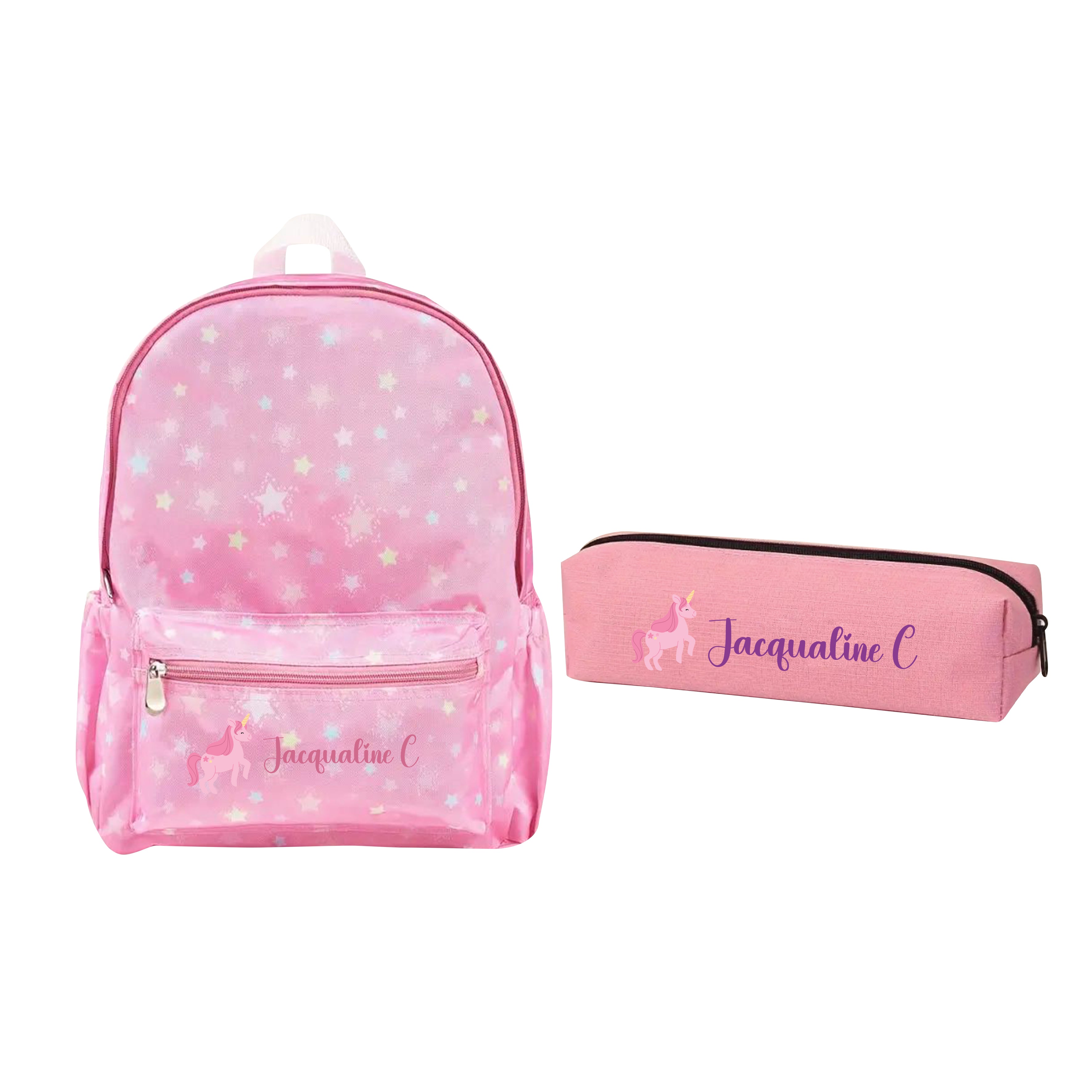 2-Pieces Backpack Set for Kids - Personalised Backpack and Pencil case