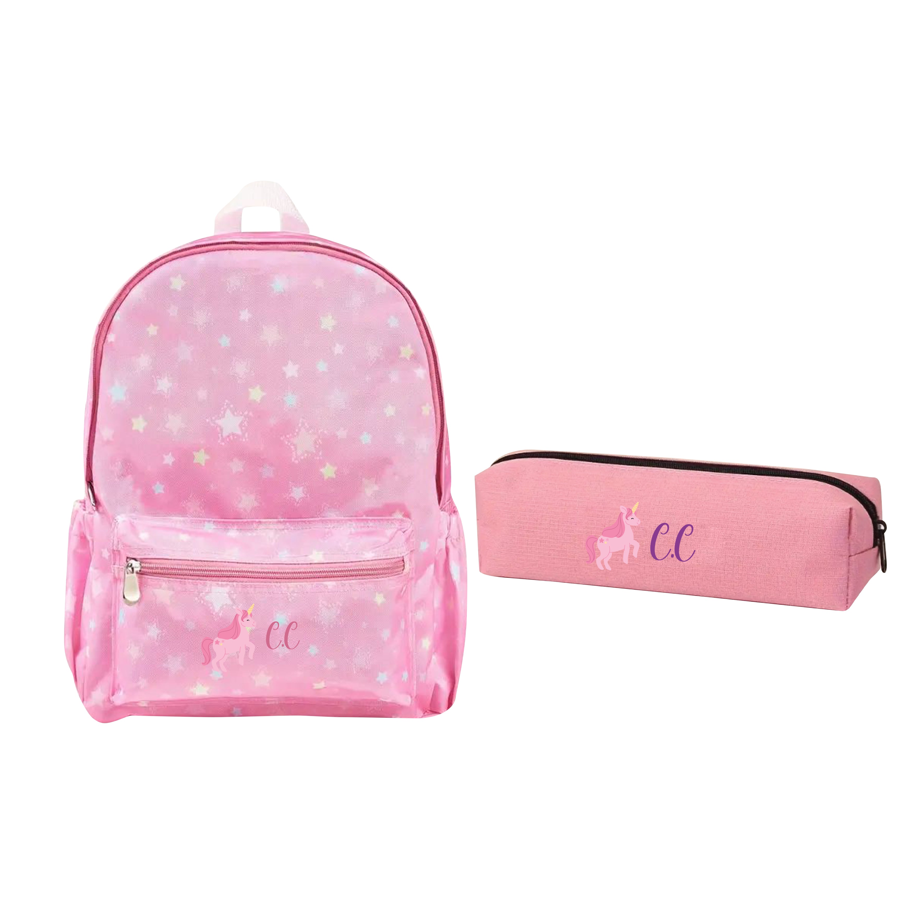 2-Pieces Backpack Set for Kids - Personalised Backpack and Pencil case