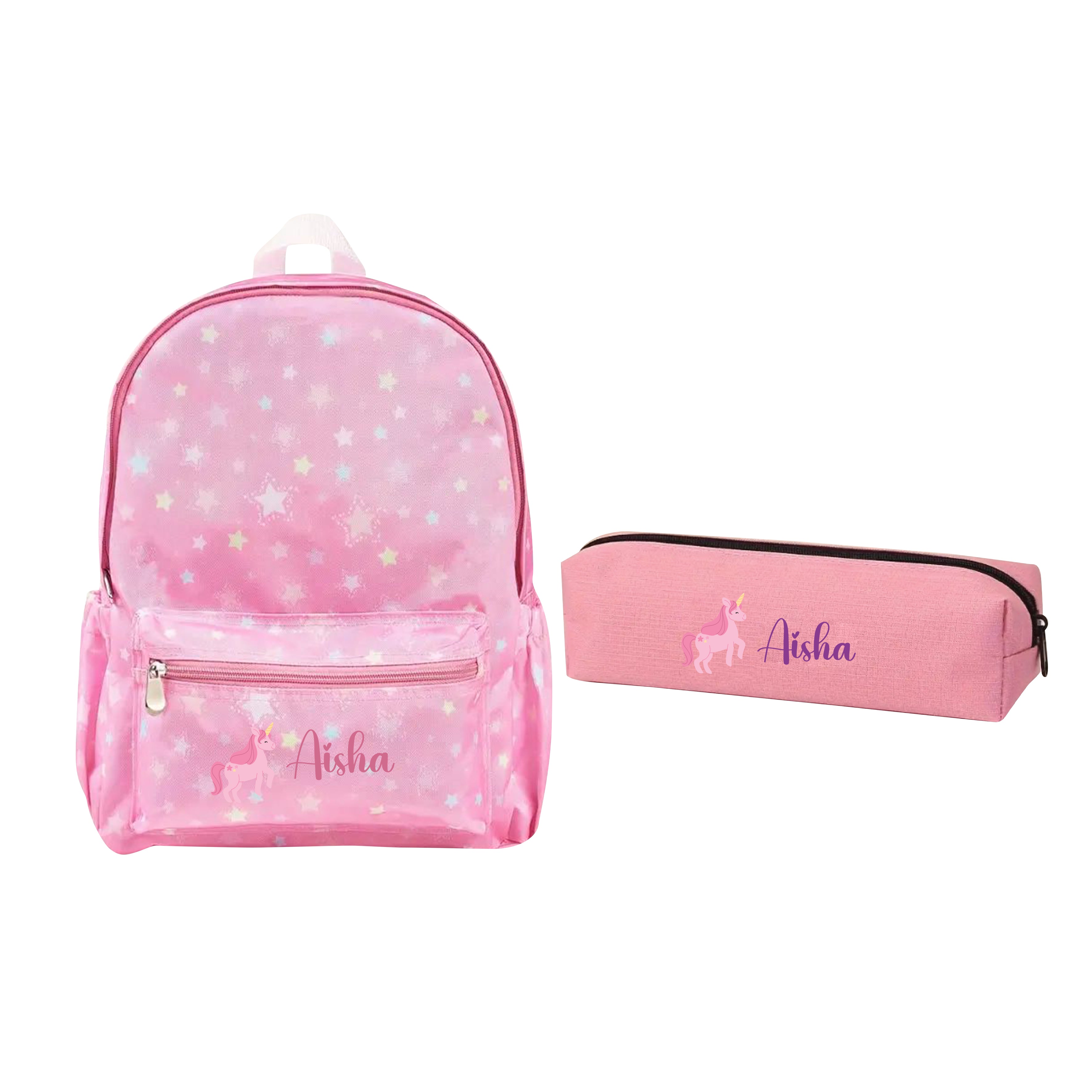 2-Pieces Backpack Set for Kids - Personalised Backpack and Pencil case