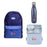 3-Pieces Backpack Set for Kids - Personalised Backpack with Personalised Lunch Box Bag and Navy Metal Insulated Water Bottle