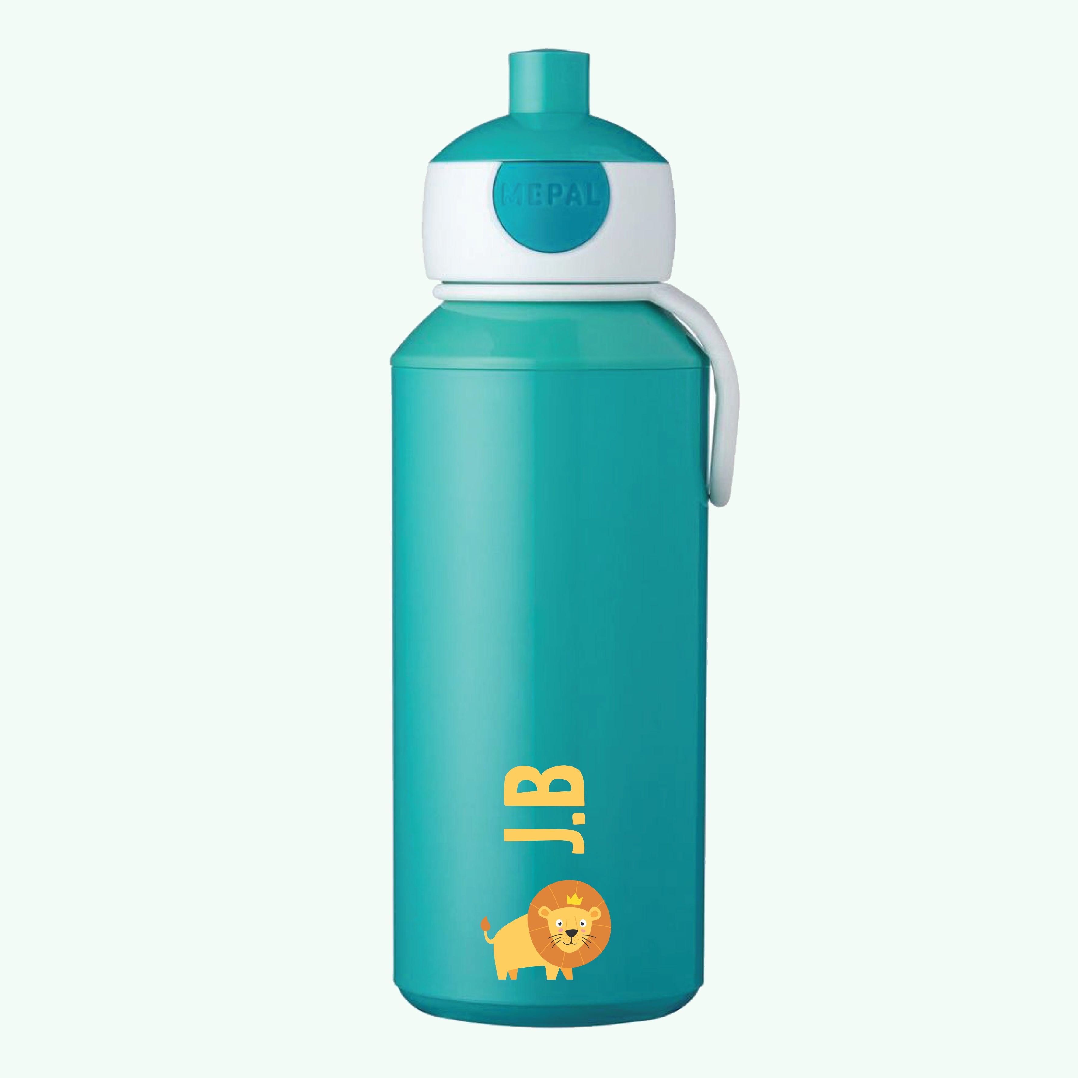 Personalised Drinking Water Bottle Pop-Up Campus 400 ml / 14 oz - Turquoise