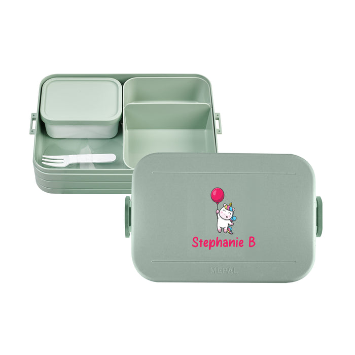 Large Personalised Lunch box Take a Break - Nordic sage