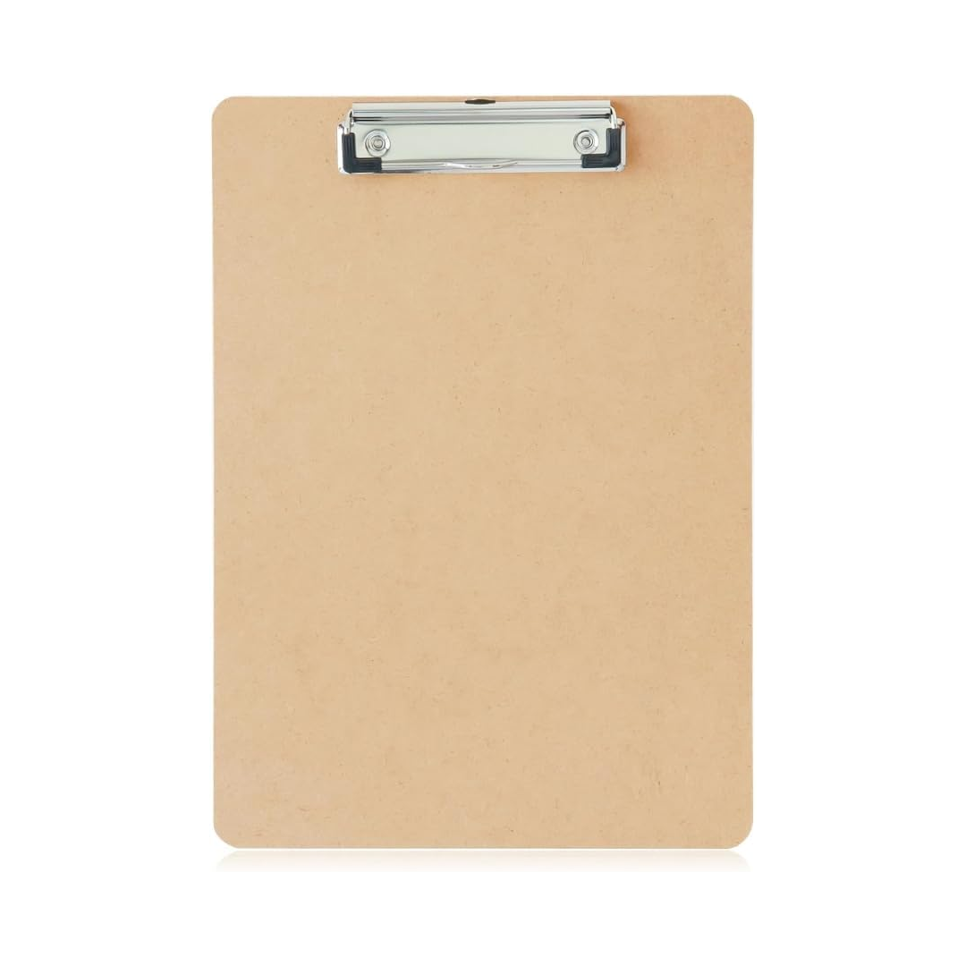A4 Wooden Clipboard with Metal Clip – Hardboard Writing Pad