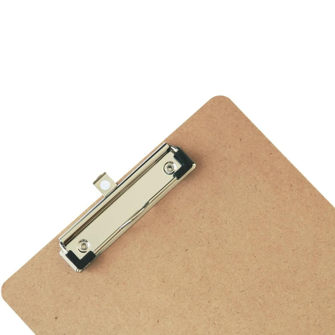 A4 Wooden Clipboard with Metal Clip – Hardboard Writing Pad